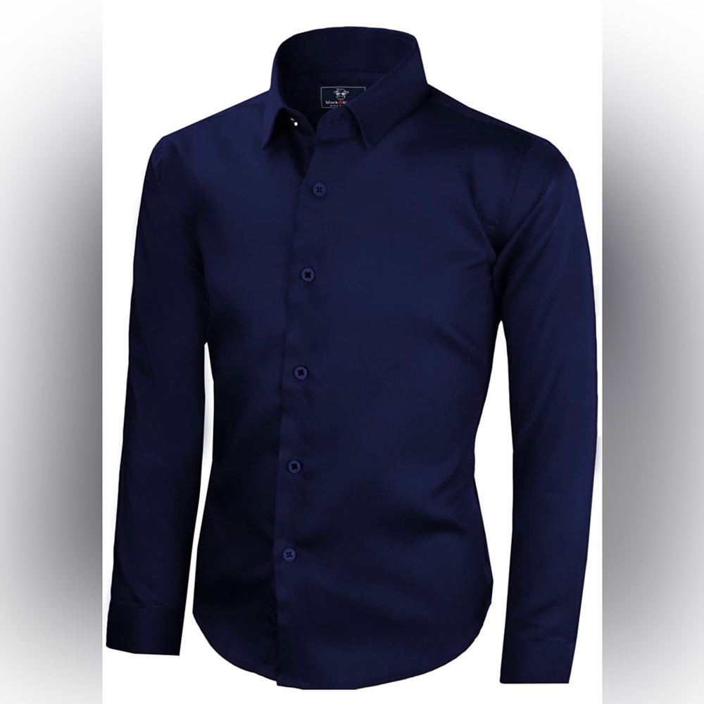 Black n Bianco Boys' Long Sleeve Dress Shirt
